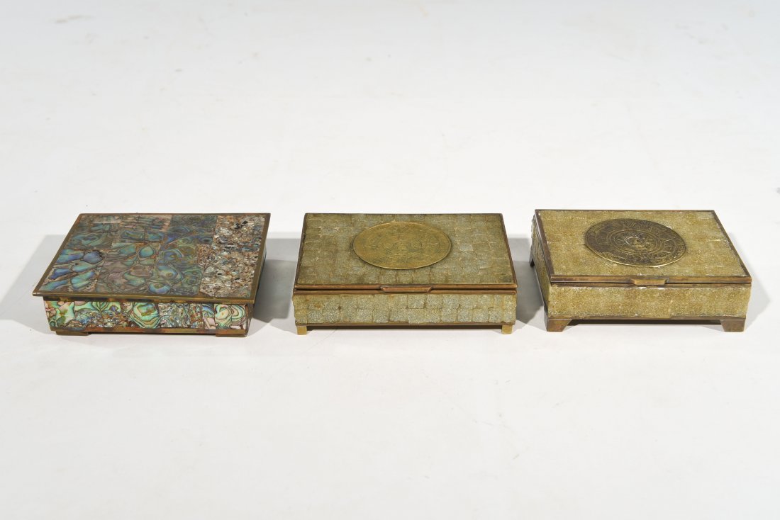 THREE MEXICAN INLAID BOXES (1 of 10)