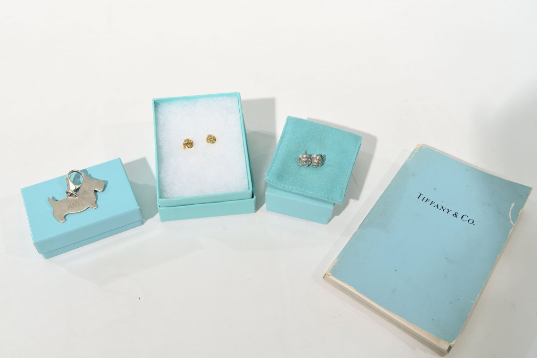 GROUPING OF TIFFANY EARRINGS KEY CHAIN ETC. (1 of 9)