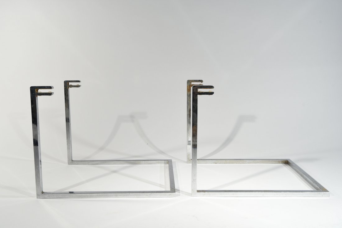 PAIR OF CHROME END TABLE BASES (1 of 6)