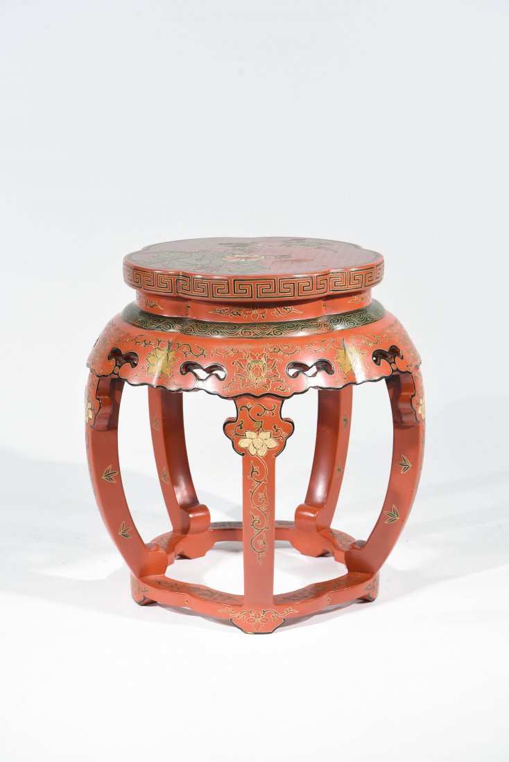 CHINESE DECORATIVE STOOL (1 of 2)