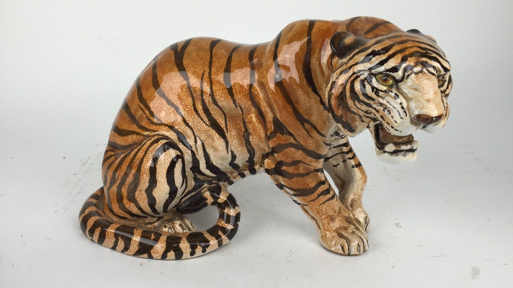 MID-CENTURY ITALIAN CERAMIC TIGER (1 of 6)