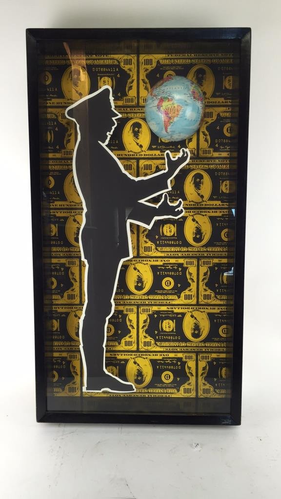 RANDOLFO ROCHA (BRAZILIAN 20TH CENTURY): Titled:"THOU SHALT NOT COVET", c.1986 Mix media construction, signed title, dated & ed. 1/7 lower right. Dimensions H 29" X L 16" X W 4"