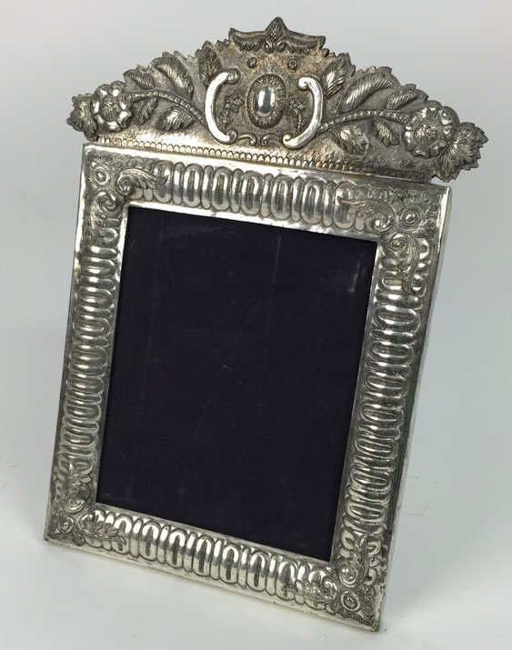 MEXICAN SILVER PLATED PICTURE FRAME (1 of 8)