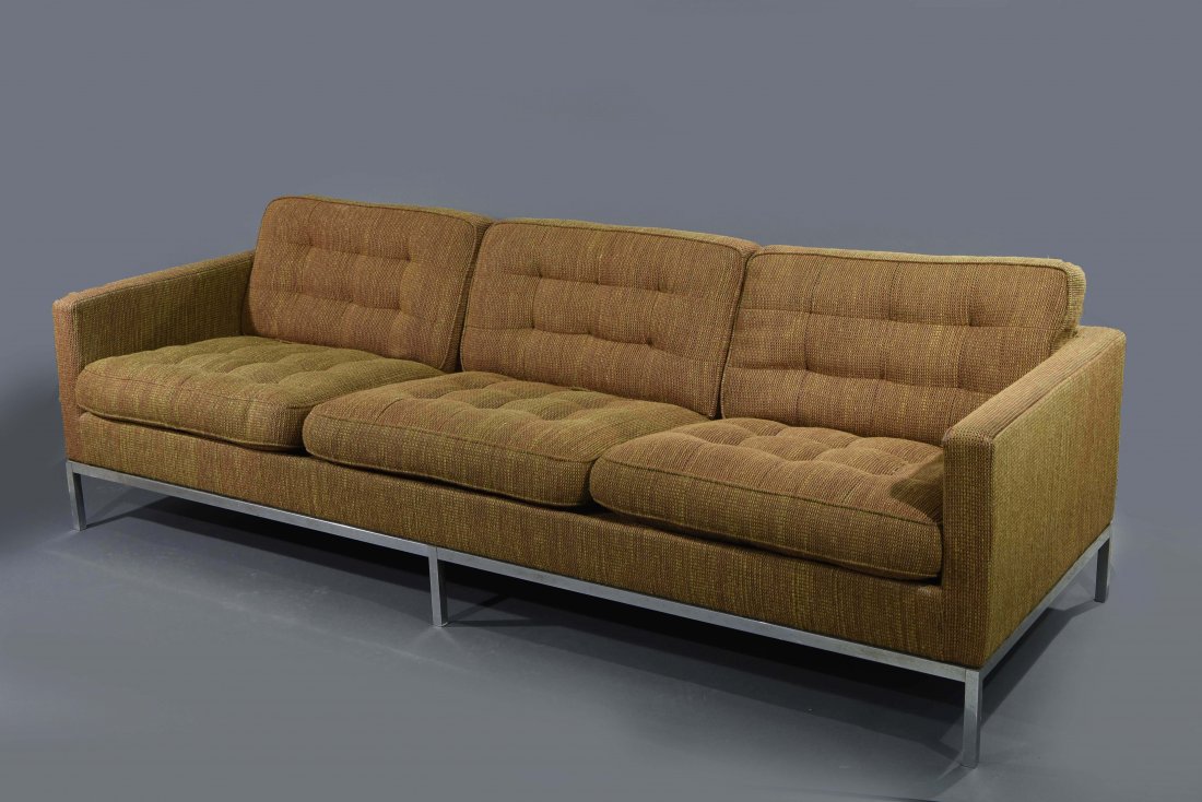 FLORENCE KNOLL SOFA (EARLY W/ STAINLESS LEGS) (1 of 7)