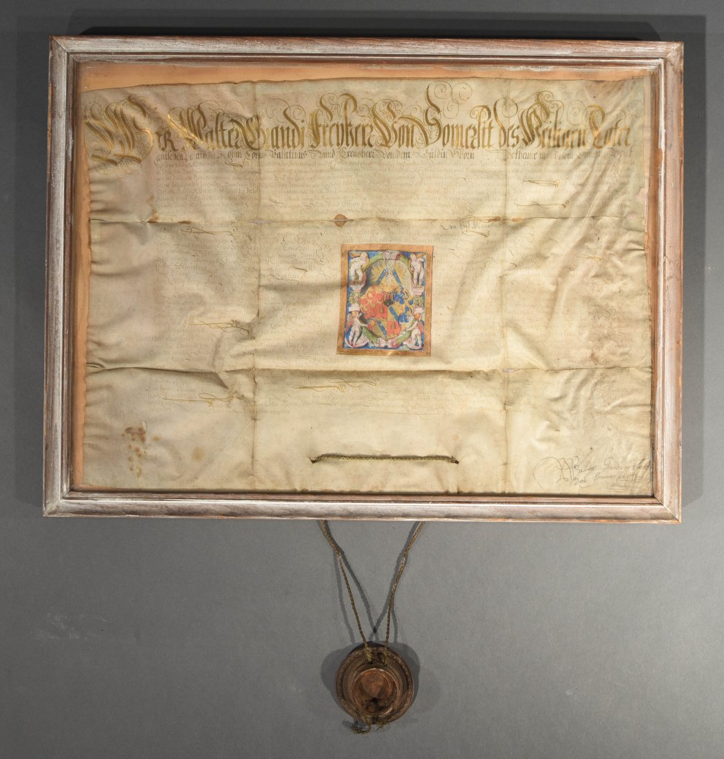 C. 1500/1600 ILLUMINATED MANUSCRIPT (1 of 9)