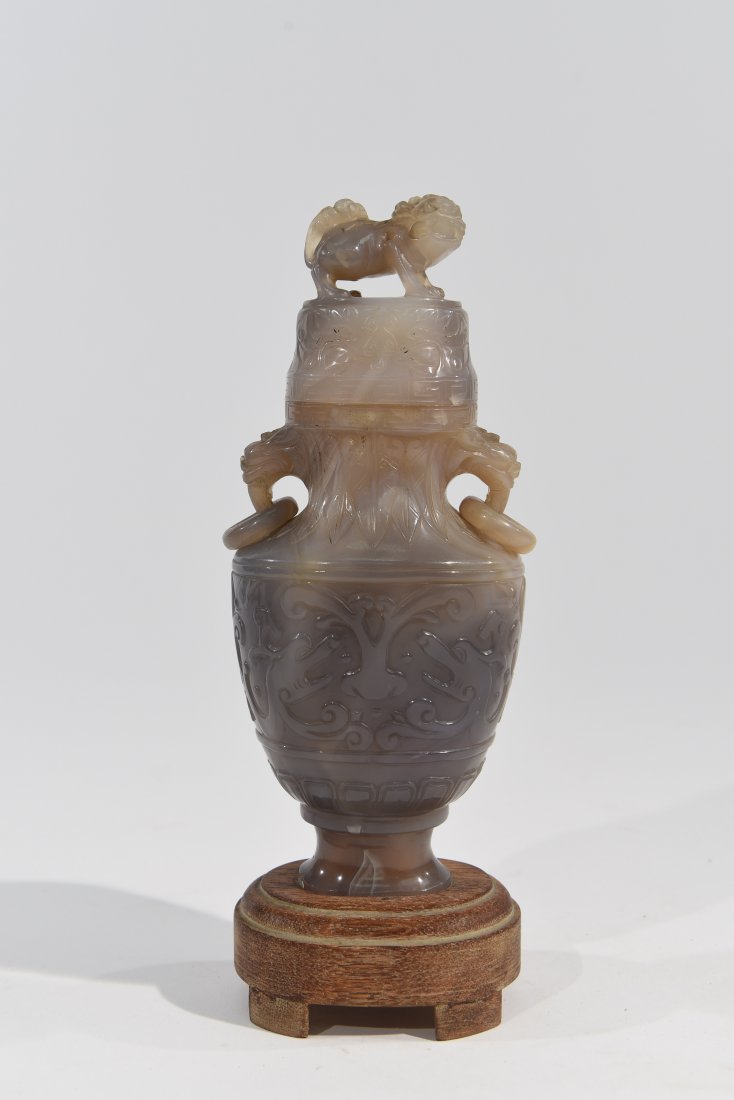 CHINESE CARVED JADE URN (1 of 8)
