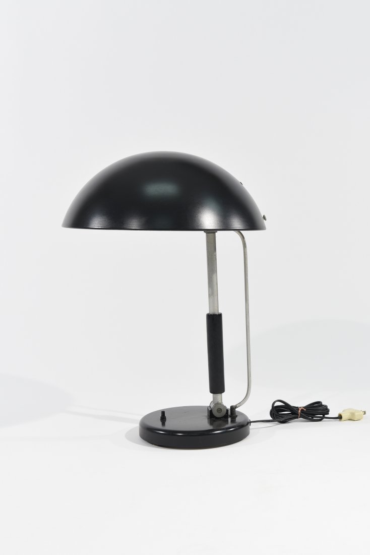 KARL TRABERT BAUHAUS DESK LAMP: Dimensions: H 17.5" x D 13"