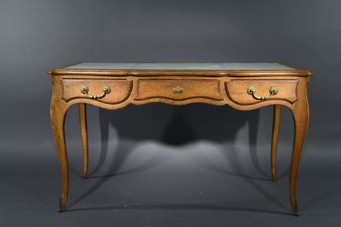 AUFFRAY FRENCH LEATHER TOP DESK (1 of 10)