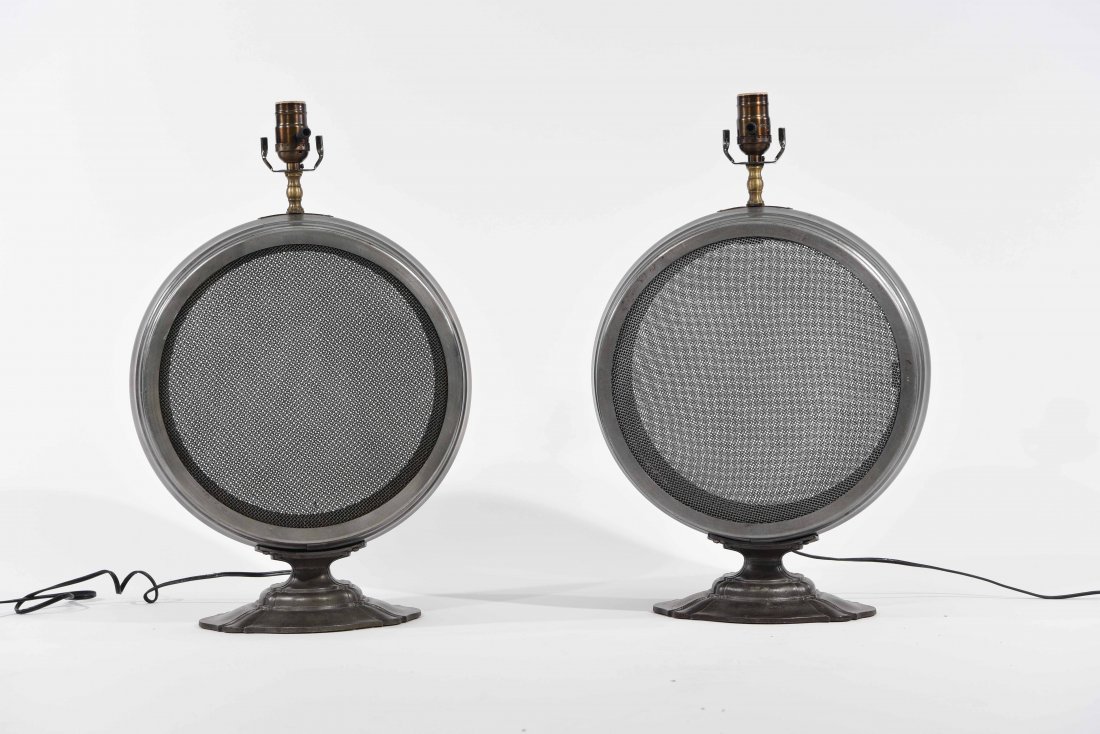 INDUSTRIAL SPEAKER LAMPS: Dimensions: H 21" x W 13" x D 8.5"