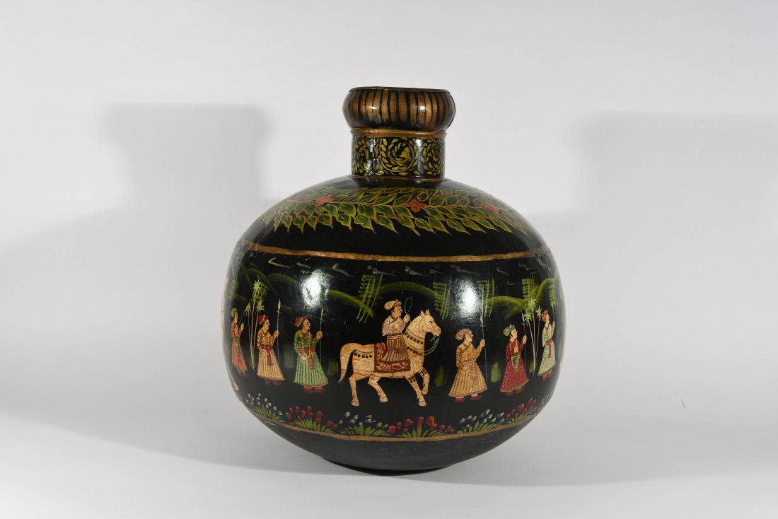 PAINTED MIDDLE EASTERN METAL VESSEL (1 of 7)
