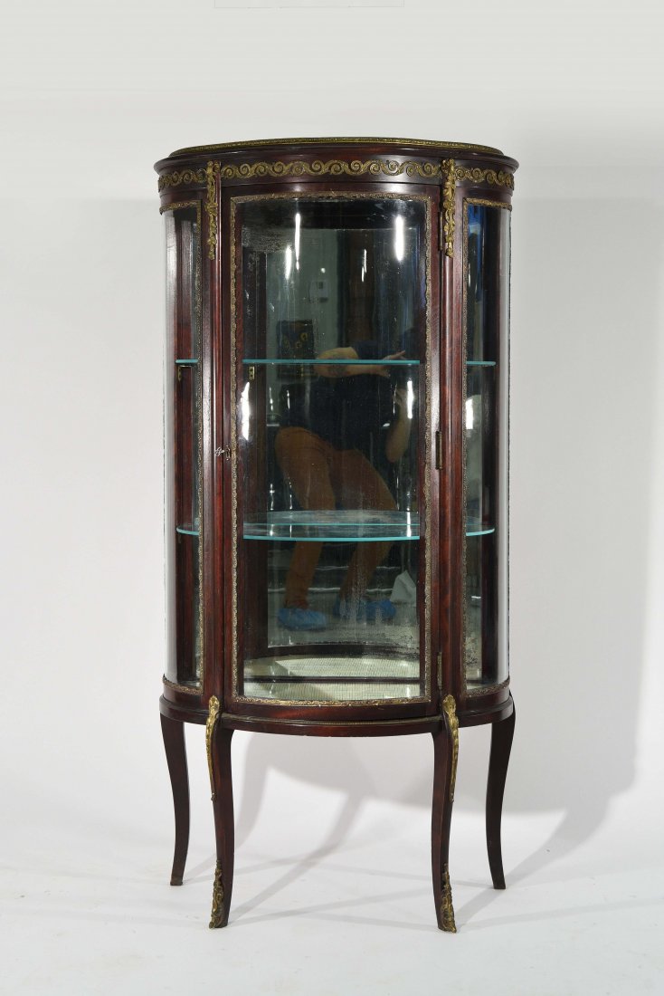 FRENCH VITRINE CABINET W/ ORMOLU (1 of 8)