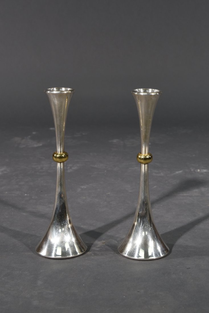 JENS QUISTGAARD BY DANSK SILVER PLATE CANDLESTICKS (1 of 6)