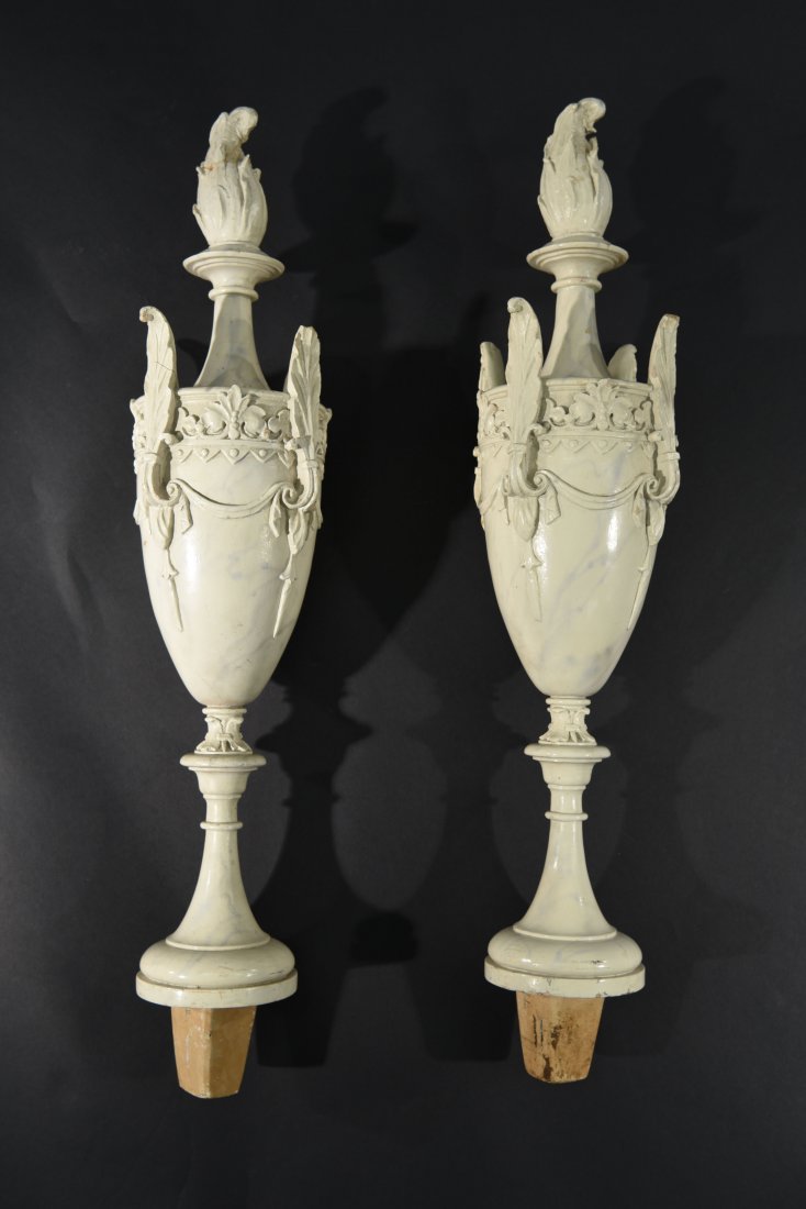 CARVED WOODEN NEWEL POST FINIALS (1 of 7)