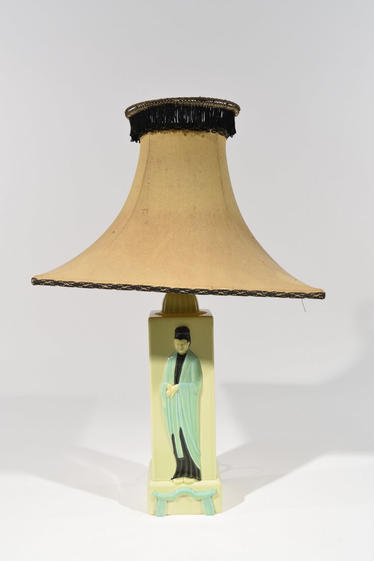 1950S CHINESE STYLE CERAMIC TABLE LAMP (1 of 7)