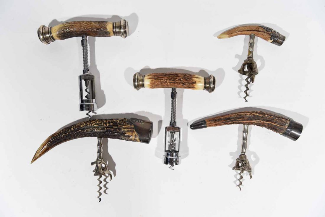 AMERICAN STAG HORN & SILVER CORKSCREWS (1 of 7)