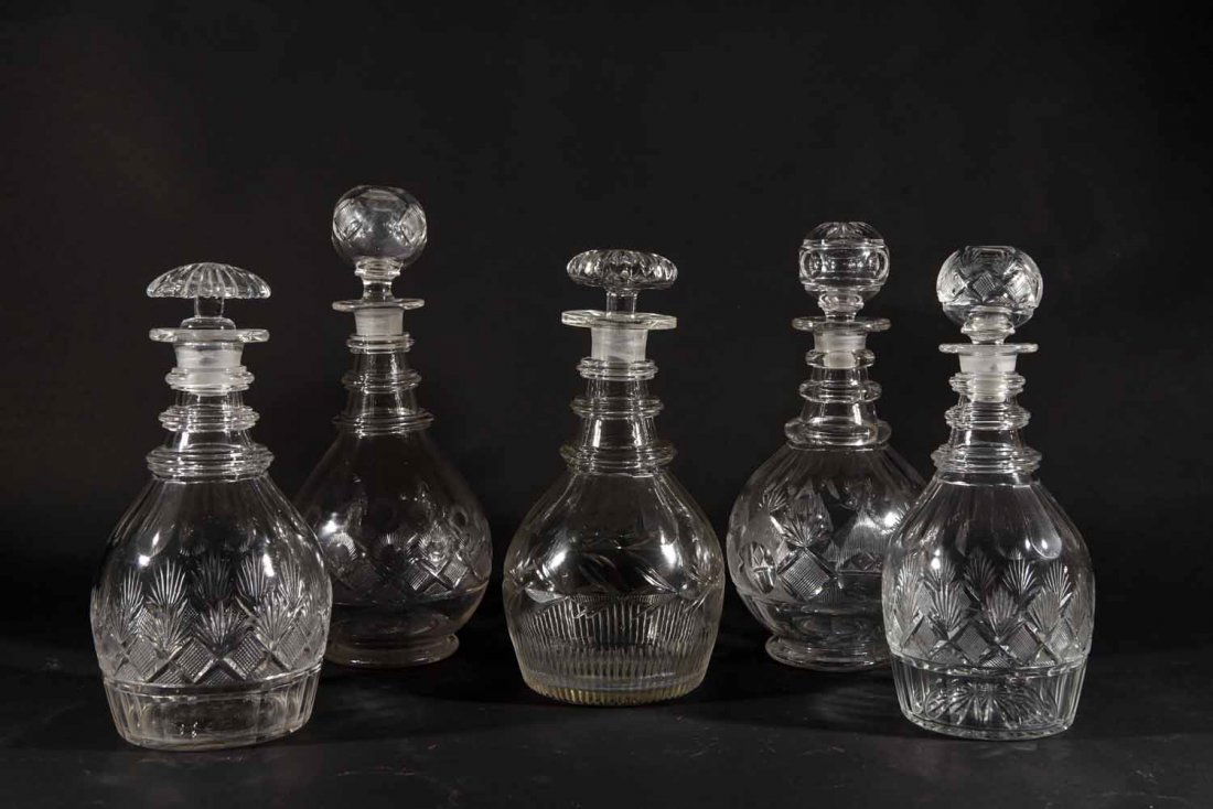 ENGLISH THREE-RING DECANTERS (1 of 7)