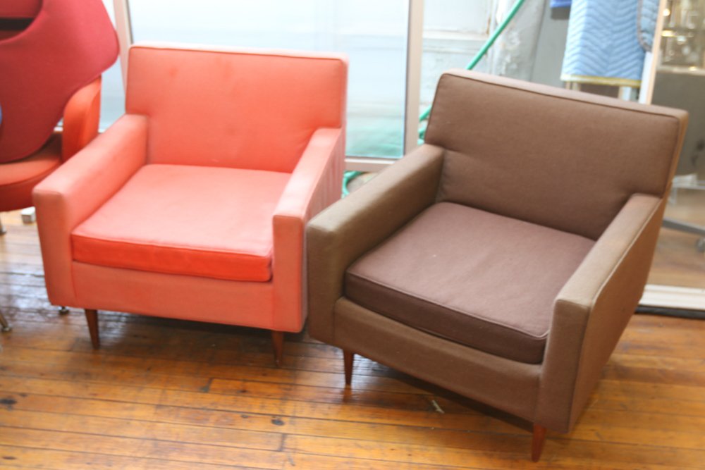 (2) Milo Baughman for Thayer Coggin club chairs: (2) Milo Baughman for Thayer Coggin club chairs