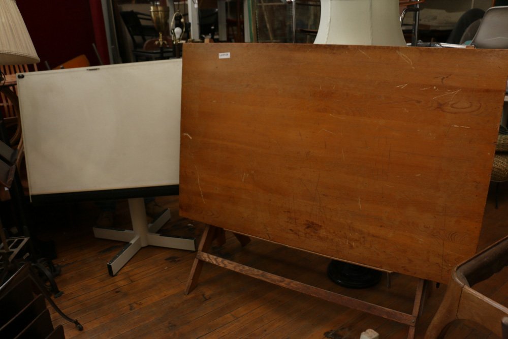 Two drafting tables one wooden and one modern (1 of 6)