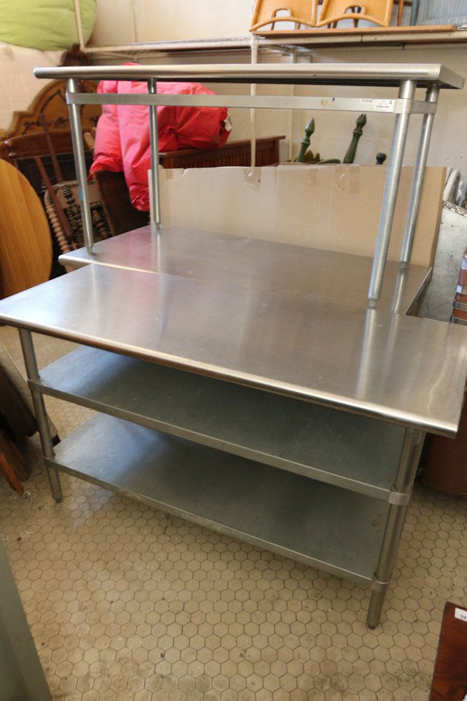 Three stainless steel prep tables. (1 of 4)