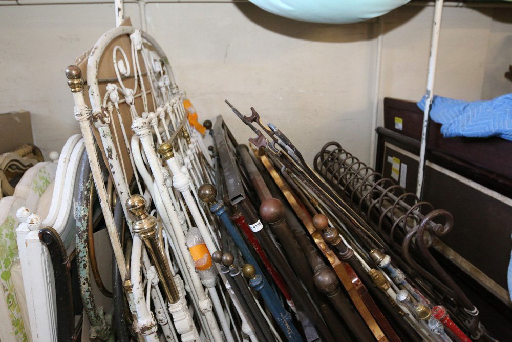 Metal Headboards and foot boards, some brass, (1 of 5)