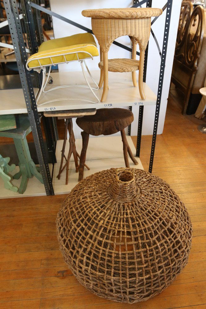 Grouping on 4 shelves ottomans etc. (1 of 8)