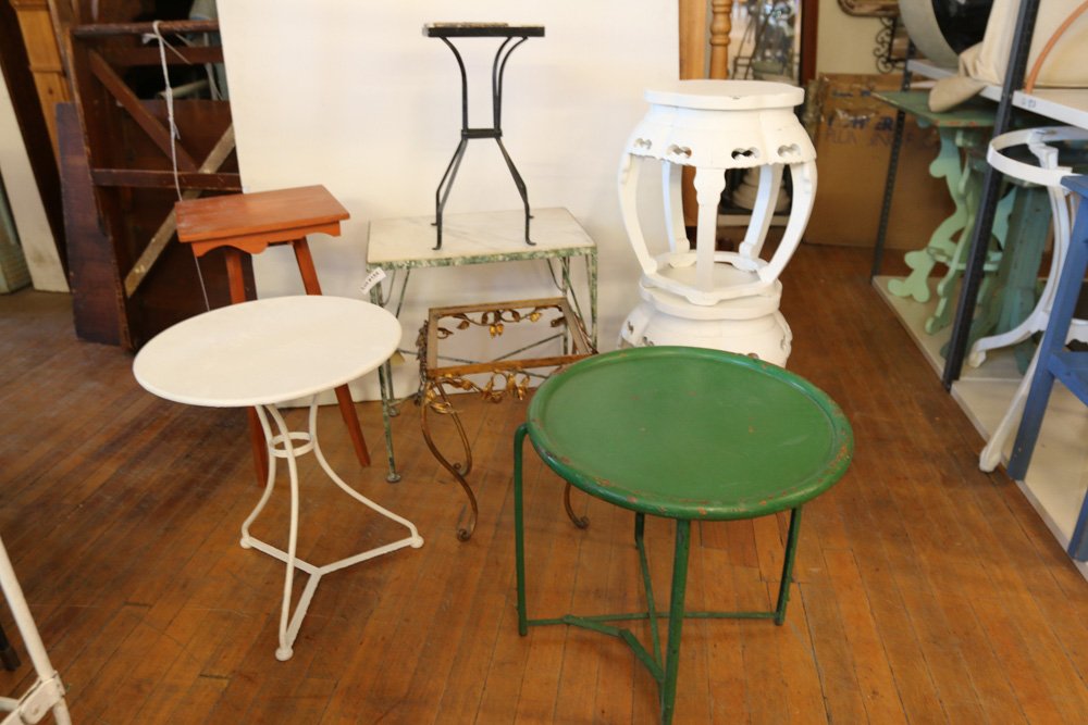 (8) tables incl metal and wood (1 of 8)