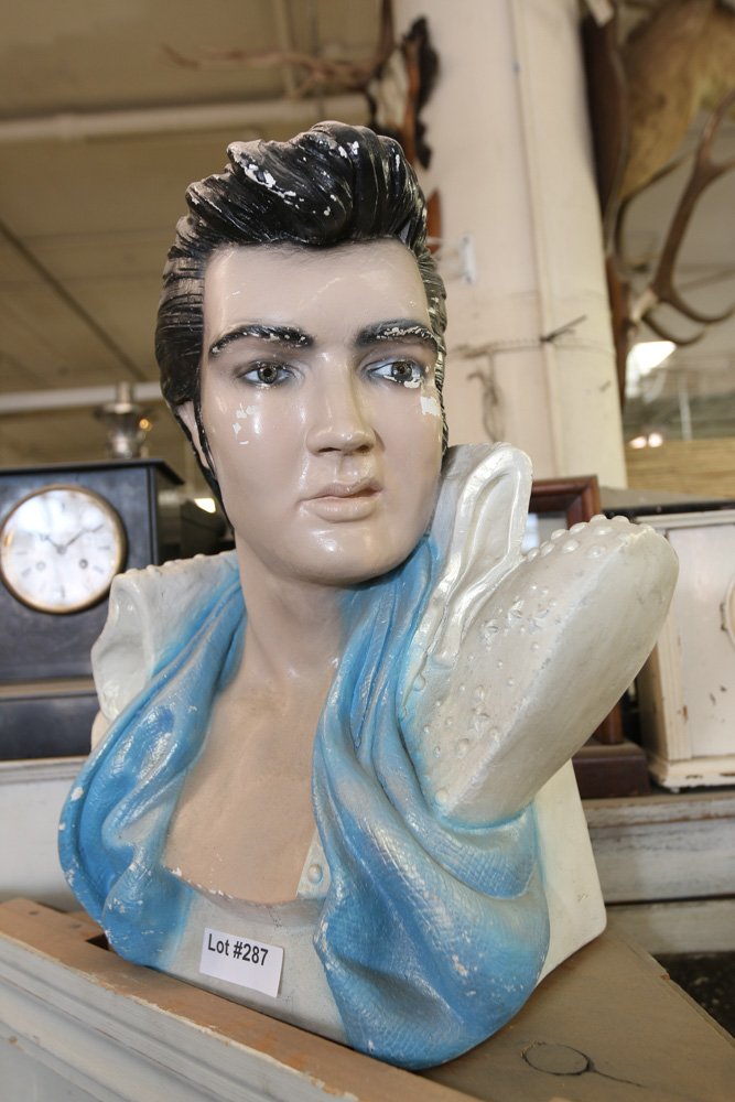 Plaster bust of Elvis. (1 of 5)