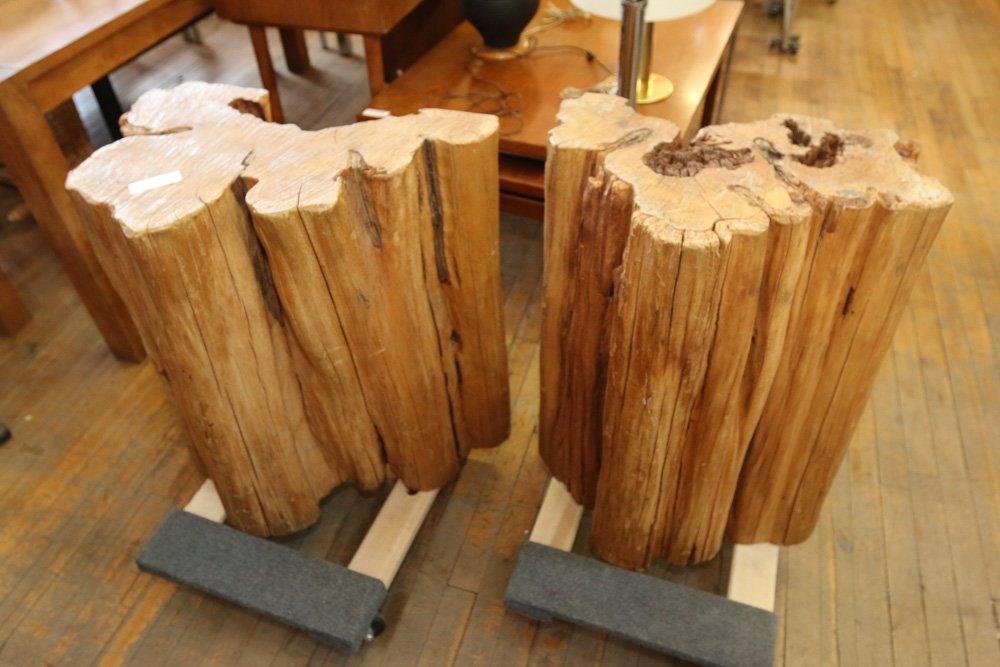 Pair of Michael taylor stump pedestals (1 of 6)