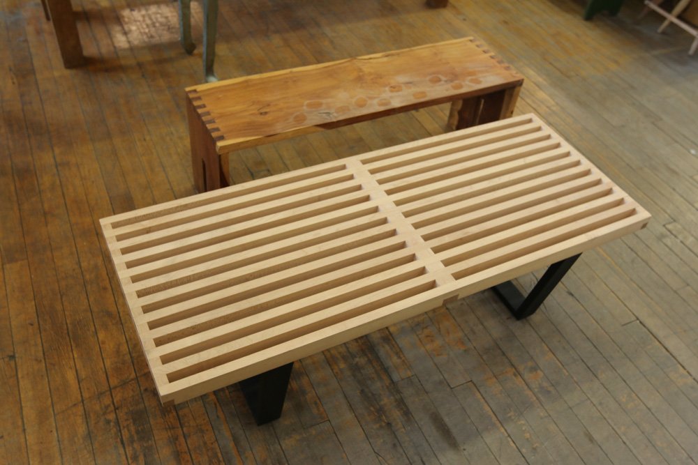 Slat bench along with dovetailed bench. (1 of 8)