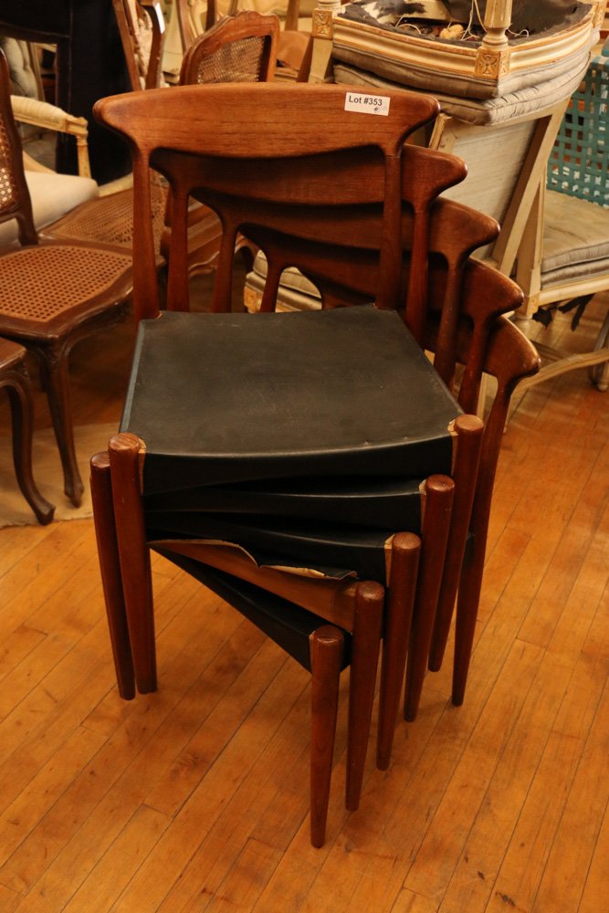 (5) Hans Wegner heart chairs danish: Dimensions: H 30" x W 20" x D 18"