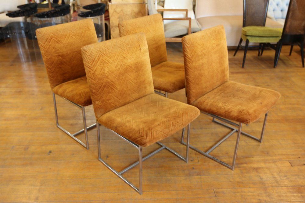Set of four Milo Baughman dining chairs. (1 of 6)