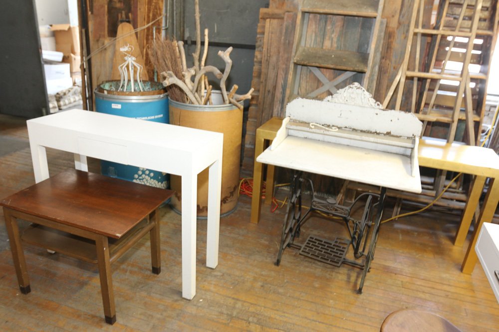 Consoles, marble top sewing stand, and dunbar (1 of 7)