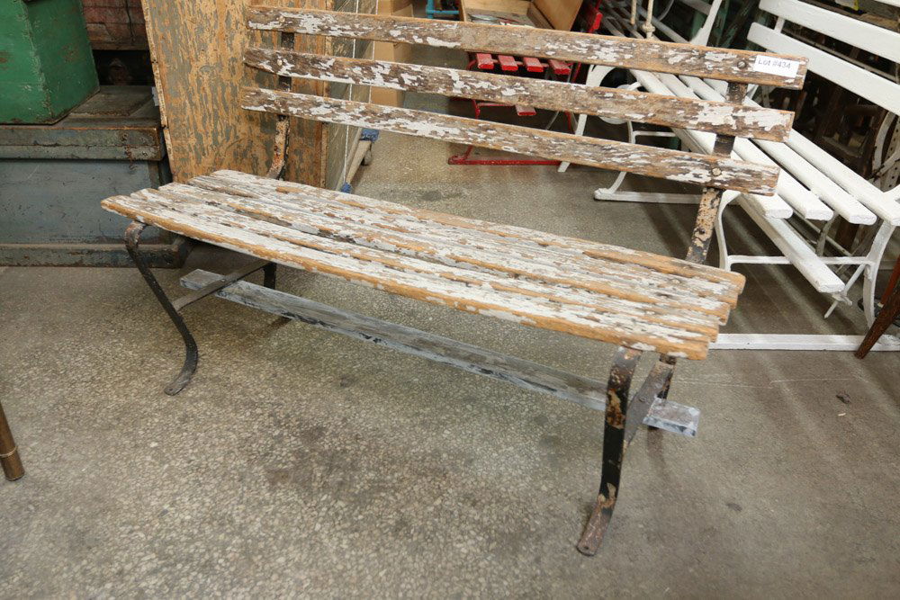 Rustic Wood and iron park bench. (1 of 7)