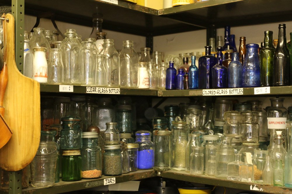 Large grouping of bottles, and stoneware crocks, (1 of 10)