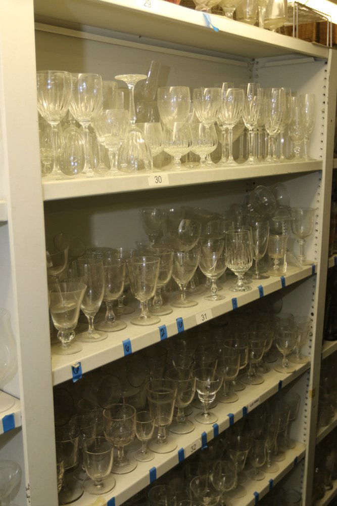 Group of crystal and glass stemware and glasses. (1 of 10)