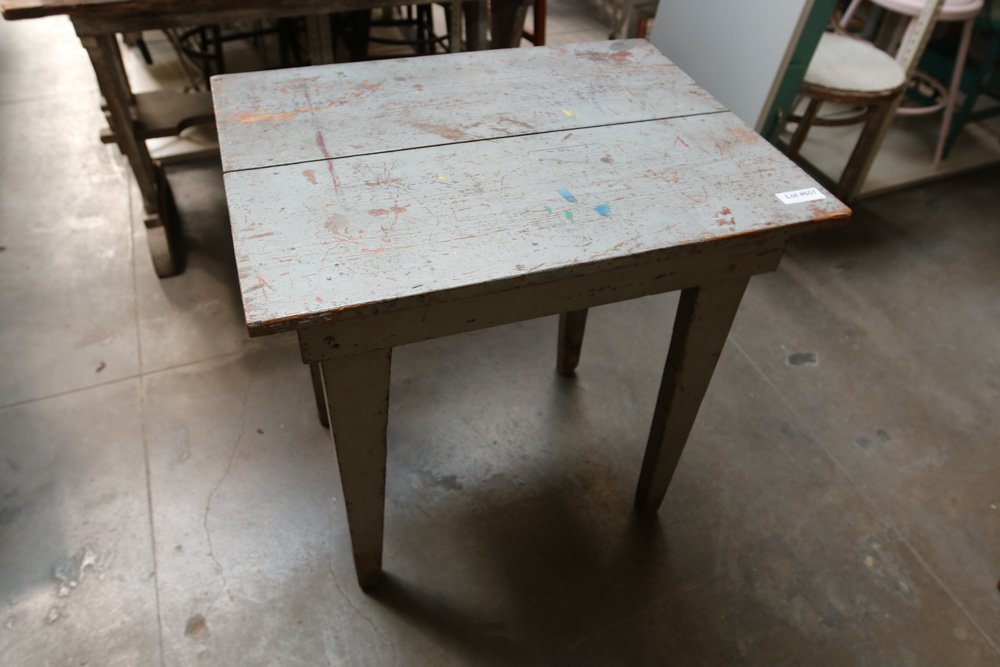Small gray painted table. (1 of 4)