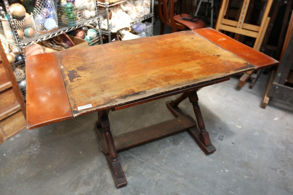 Pine "X" base table w/ breadboard ends (1 of 8)