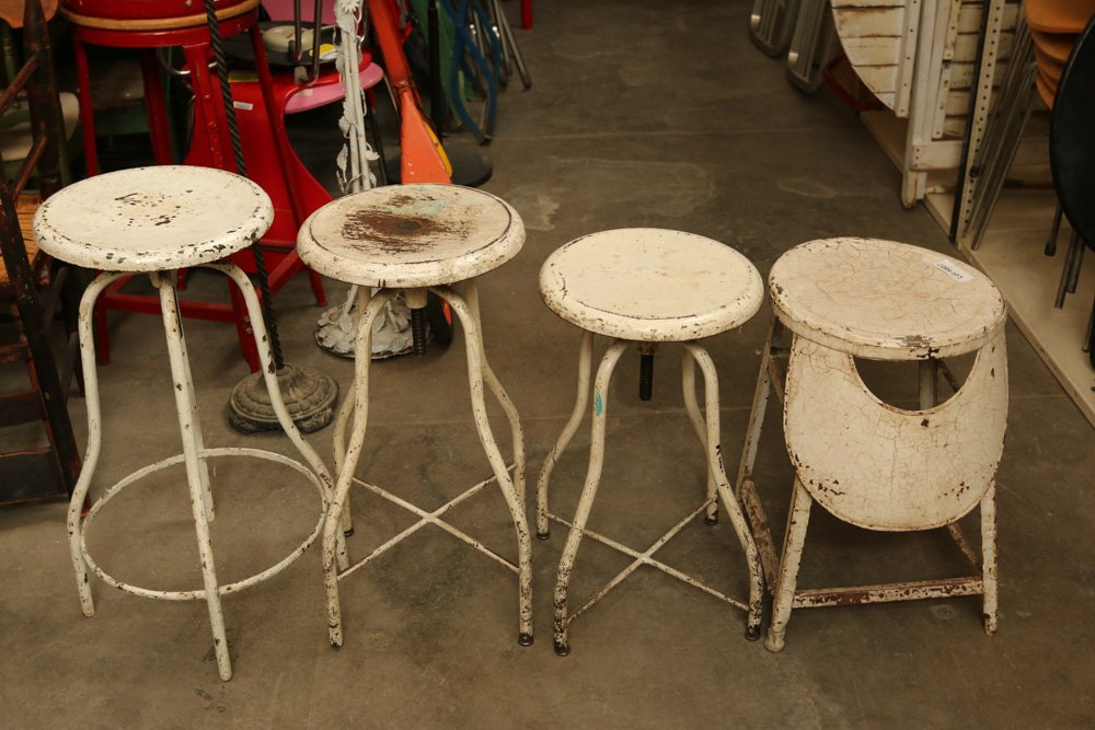 (4) metal industrial & medical stools (1 of 5)
