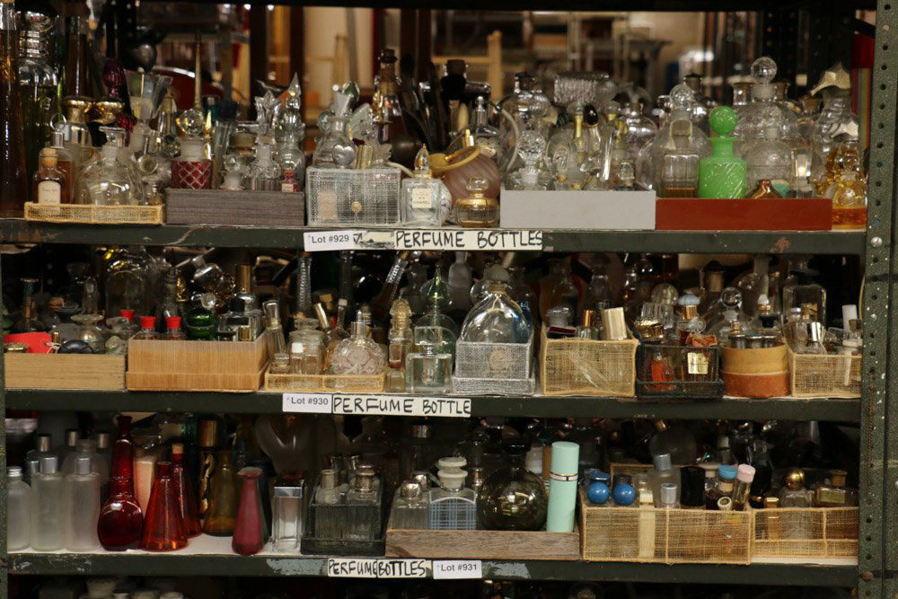 Collection of assorted glass perfume bottles. (1 of 9)