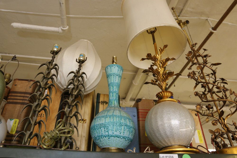 Grouping of Italian, west German and brass lamps, (1 of 6)