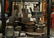 Three shelves of vintage metal blocks, gears, and - 2