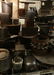 Three shelves of vintage metal blocks, gears, and - 4