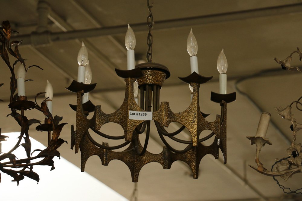 Mid century brutalist chandelier. (1 of 4)