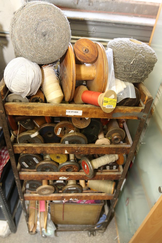 Large rack with a collection of spools. (1 of 8)