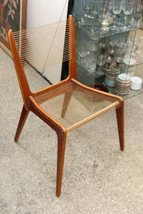 Jacques Guillon cord chair: Dimensions: H 32" x W 18" x D 18"