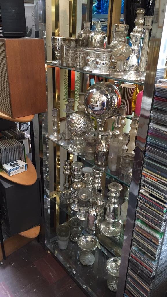 Grouping of mercury glass (1 of 10)