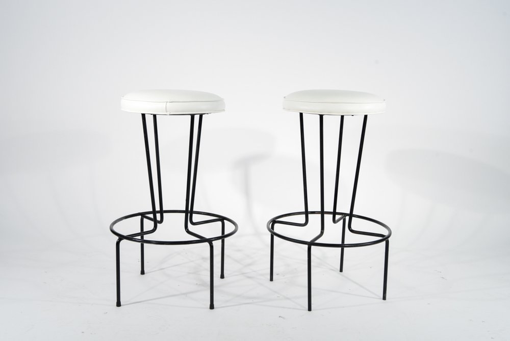 PAIR OF FREDERICK WEINBERG BAR STOOLS (1 of 6)