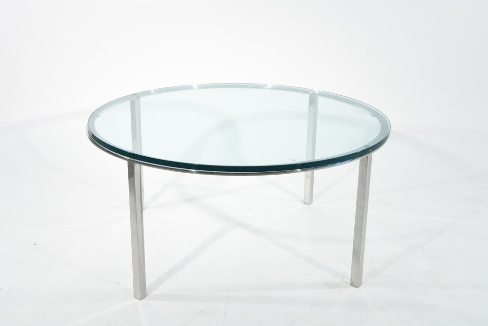ATTR. MILO BAUGHMAN CHROME COFFEE TABLE (1 of 5)