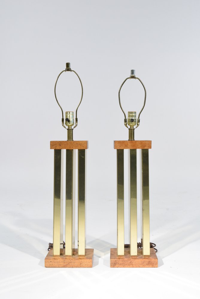 PAIR OF PAUL EVANS STYLE LAMPS (1 of 7)