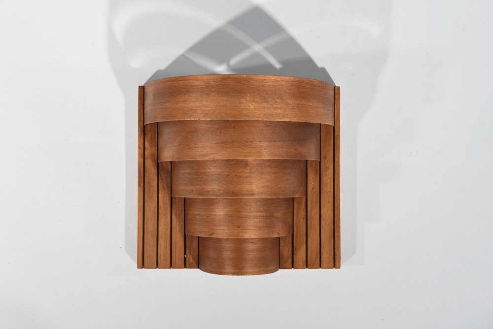 HENNING DYES - BENTWOOD SCONCE: SCANDINAVIAN BENTWOOD LIGHT Dimension: H 8" x W 8.75" x D 4.75" Note: " Artist retired 10 years ago, no longer in production. This is the last collection available." "Henning Dyes is a Costa Rican of 